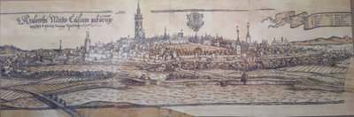 View of Čáslav from 1602 by Johann Willenberger
